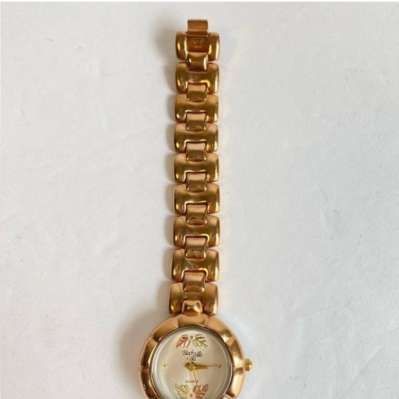 BlackHills Gold Watch Rose Gold‎ Band Pink Green Leaves Black Hills Womens main image 3